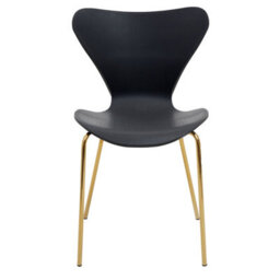 Orsina Versatile Dining Chair With Black Seat, Comfortable Breakfast Room Chair, Elegant Design Outdoor Chair - thumbnail 9