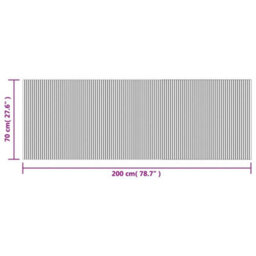 Berkfield Rug Rectangular Grey 70X200 Cm Bamboo - thumbnail 8