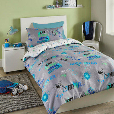 Bedlam Game Glow Kids Gamer Themed Duvet Cover Set Glows In The Dark - image 1