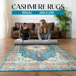 Ameha Non Slip Cashmere Rugs Living Room Kitchen Area Carpet Hallway Lobby Carpet(200X290 Cm, Regal) - thumbnail 1