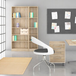 Furniture To Go Basic Tall Narrow Bookcase (4 Shelves) In Oak - thumbnail 6