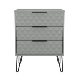 Anzio Matt Dusk Grey 3 Drawer Chest (H)737mm (W)575mm (D)395mm - thumbnail 2