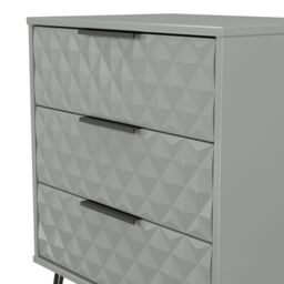 Anzio Matt Dusk Grey 3 Drawer Chest (H)737mm (W)575mm (D)395mm - thumbnail 5