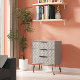 Anzio Matt Dusk Grey 3 Drawer Chest (H)737mm (W)575mm (D)395mm - thumbnail 1