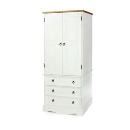 Core Products Premium Corona White 2 Door, 3 Drawer Wardrobe, H187.7Cm X W76.5Cm X D55.5Cm - thumbnail 5