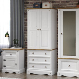Core Products Premium Corona White 2 Door, 3 Drawer Wardrobe, H187.7Cm X W76.5Cm X D55.5Cm - thumbnail 8