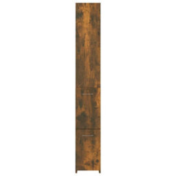 Berkfield Bathroom Cabinet Smoked Oak 25X26.5X170 Cm Engineered Wood - thumbnail 5