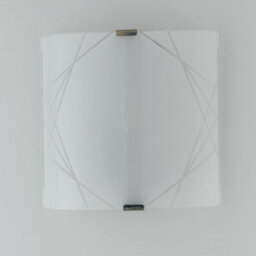 Luminosa Lighting Luminosa Paradise Patterned Glass Flush Ceiling Light White 26X26Cm - thumbnail 3