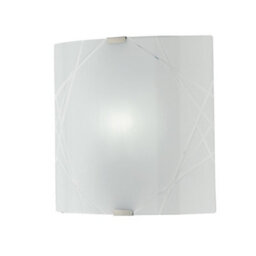 Luminosa Lighting Luminosa Paradise Patterned Glass Flush Ceiling Light White 26X26Cm - thumbnail 1