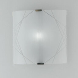 Luminosa Lighting Luminosa Paradise Patterned Glass Flush Ceiling Light White 26X26Cm - thumbnail 4