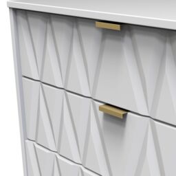 Pesaro Ready Assembled Matt White No Effect 5 Drawer Wide Chest (H)1075mm (W)765mm (D)415mm - thumbnail 4