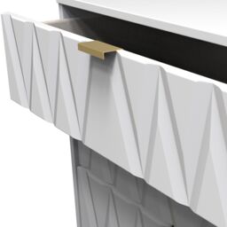 Pesaro Ready Assembled Matt White No Effect 5 Drawer Wide Chest (H)1075mm (W)765mm (D)415mm - thumbnail 5
