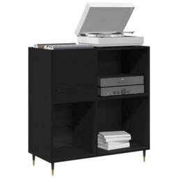Walplus Record Cabinet Black Oak 85 X 38 X 89 Cm Engineered Wood - thumbnail 3