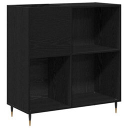 Walplus Record Cabinet Black Oak 85 X 38 X 89 Cm Engineered Wood - thumbnail 2