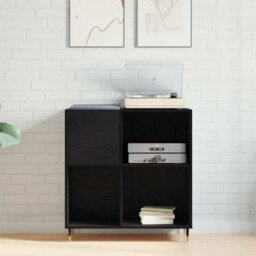 Walplus Record Cabinet Black Oak 85 X 38 X 89 Cm Engineered Wood - thumbnail 4