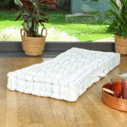 Dibor Vintage Style Blue Striped Indoor Hallway Furniture Bench Chair Seat Pad Cushion (L)105Cm X (W)42Cm - thumbnail 2