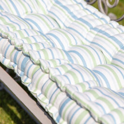 Dibor Vintage Style Blue Striped Indoor Hallway Furniture Bench Chair Seat Pad Cushion (L)105Cm X (W)42Cm - thumbnail 3