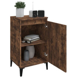 Berkfield Bedside Cabinets 2 Pcs Smoked Oak 40X35X70 Cm Engineered Wood - thumbnail 4
