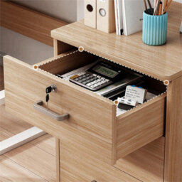 Under Desk Filing Cabinet W/ Drawers & Wheels Office Filing Storage Cabinet - thumbnail 4