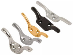 Cleat Hooks For Roman Corded Blinds Cleat Hook Figure Of 8 Hooks Cord Hooks - 75mm Polished Chrome Finish
