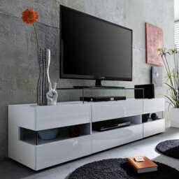 Furniture in Fashion Kirsten High Gloss Tv Stand In White With Led Lighting - thumbnail 6