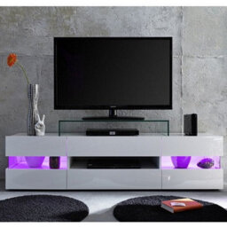 Furniture in Fashion Kirsten High Gloss Tv Stand In White With Led Lighting - thumbnail 7