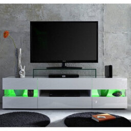 Furniture in Fashion Kirsten High Gloss Tv Stand In White With Led Lighting - thumbnail 8
