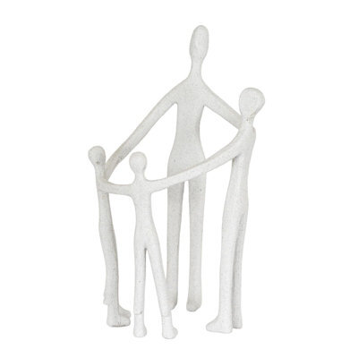 Hill Interiors Kin Ceramic Family Ornament White (20Cm X 12Cm X 12Cm) - image 1
