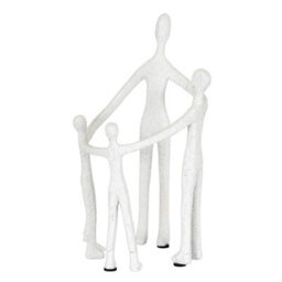 Hill Interiors Kin Ceramic Family Ornament White (20Cm X 12Cm X 12Cm) - thumbnail 2