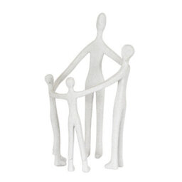 Hill Interiors Kin Ceramic Family Ornament White (20Cm X 12Cm X 12Cm) - thumbnail 1