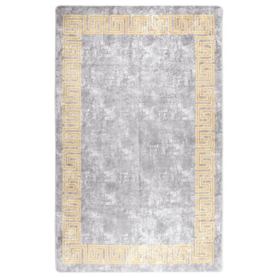 Berkfield Rug Washable 160X230 Cm Grey Anti Slip