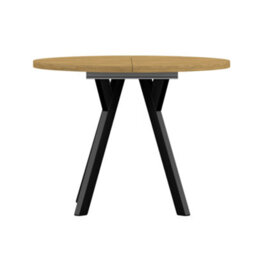Leon Round Extendable Dining Table 90/180Cm Urban Oyster Space Saving Modern Design Compact To Large Fast Delivery - thumbnail 4