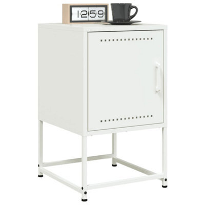 Berkfield Bedside Cabinets 2 Pcs White 36X39X60.5 Cm Steel - image 1