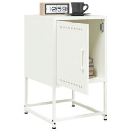 Berkfield Bedside Cabinets 2 Pcs White 36X39X60.5 Cm Steel - thumbnail 4