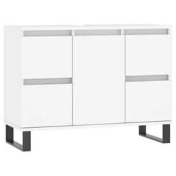 Berkfield Bathroom Cabinet White 80X33X60 Cm Engineered Wood - thumbnail 2