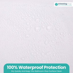 Neel Blue Shower Curtain With Hooks, Water-Resistant Vinyl Fabric, 180Cm X 180Cm Clear - thumbnail 3