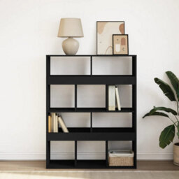 Berkfield Classic Bookcase Black 100X33X125.5 Cm Engineered Wood - thumbnail 3
