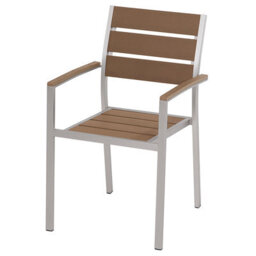 Beliani Set Of 6 Garden Chairs Vernio Brown - thumbnail 4