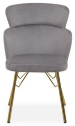 Orsina Comfortable Grey Velvet Dining Chair, Elegant Chair For Dining Table, Modern Design Outdoor Dining Chair - thumbnail 9