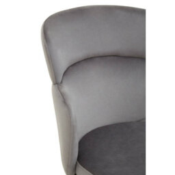 Orsina Comfortable Grey Velvet Dining Chair, Elegant Chair For Dining Table, Modern Design Outdoor Dining Chair - thumbnail 5