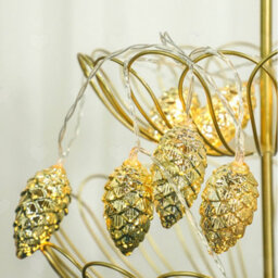 Amorly 2M 10Led Pine Cone String Lights, Portable Battery Powered Festive Decor Lights, Rustic Style Hanging Ornament For Xmas Home Party - thumbnail 6