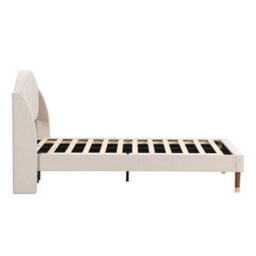 Velvet Upholstered Bed With Headboard - thumbnail 9