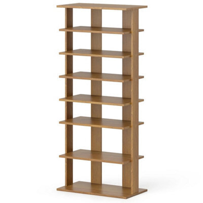 Shoe Rack Organizer 7 Tier Double Row Shoe Tower Display Unit - image 1