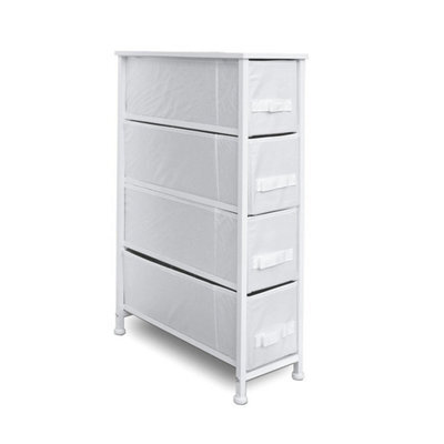 White - W20Xd48Xh73.5 Cm Narrow 4-Drawer Dresser And Storage Organizer Unit For Bedroom Home Kitchen - image 1