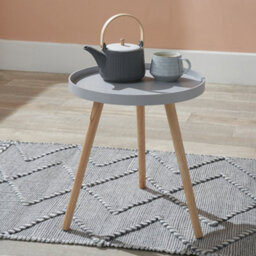 Pacific Lifestyle Small Soft Grey Round Tripod Side Table