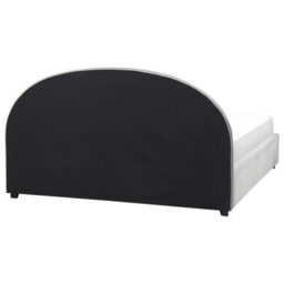 Beliani Ottoman Bed Velvet Vaucluse 180 X 200 Cm (Eu Super King) Light Grey - thumbnail 7