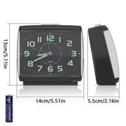 Large Glow-In-The-Dark Alarm Clock,easy Read, Silent Quartz Movement - thumbnail 2