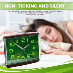Large Glow-In-The-Dark Alarm Clock,easy Read, Silent Quartz Movement - thumbnail 4