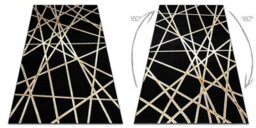 RugsX Carpet Allure 1964 Geometric - Structural, Stylish, Glamour Black Gold 160X220 Cm - thumbnail 3