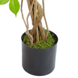 Leaf 110Cm Artificial Purple Blossom Tree With Copper Metal Planter - thumbnail 2